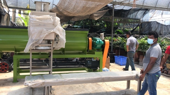 1 ton per partij poedermestmengmachine voor het productieproces van meststoffen