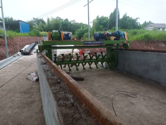 Productie van biologische meststoffen Trough Compost Turner voor de behandeling van dierlijke mest 5-20 t/h