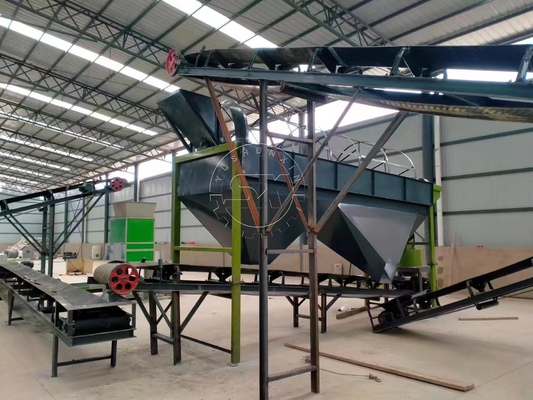 Productielijn voor compost van organisch afval met bolvormige korrels