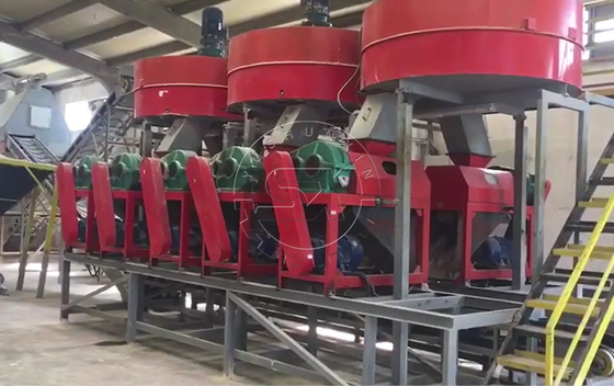 10 ton per uur granulaire productielijn voor fosfaatmeststoffen met rol-extrudercomminator