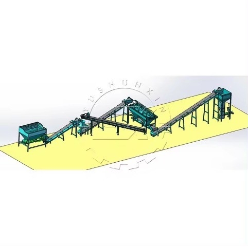 Complete productielijn voor het fermenteren van organische meststoffen voor ronde kogelperspellet