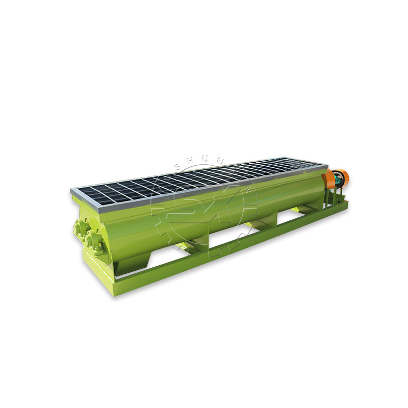 18000L High Speed Continuous Double Shaft Mixer Paddle Organische meststof Horizontale mixer